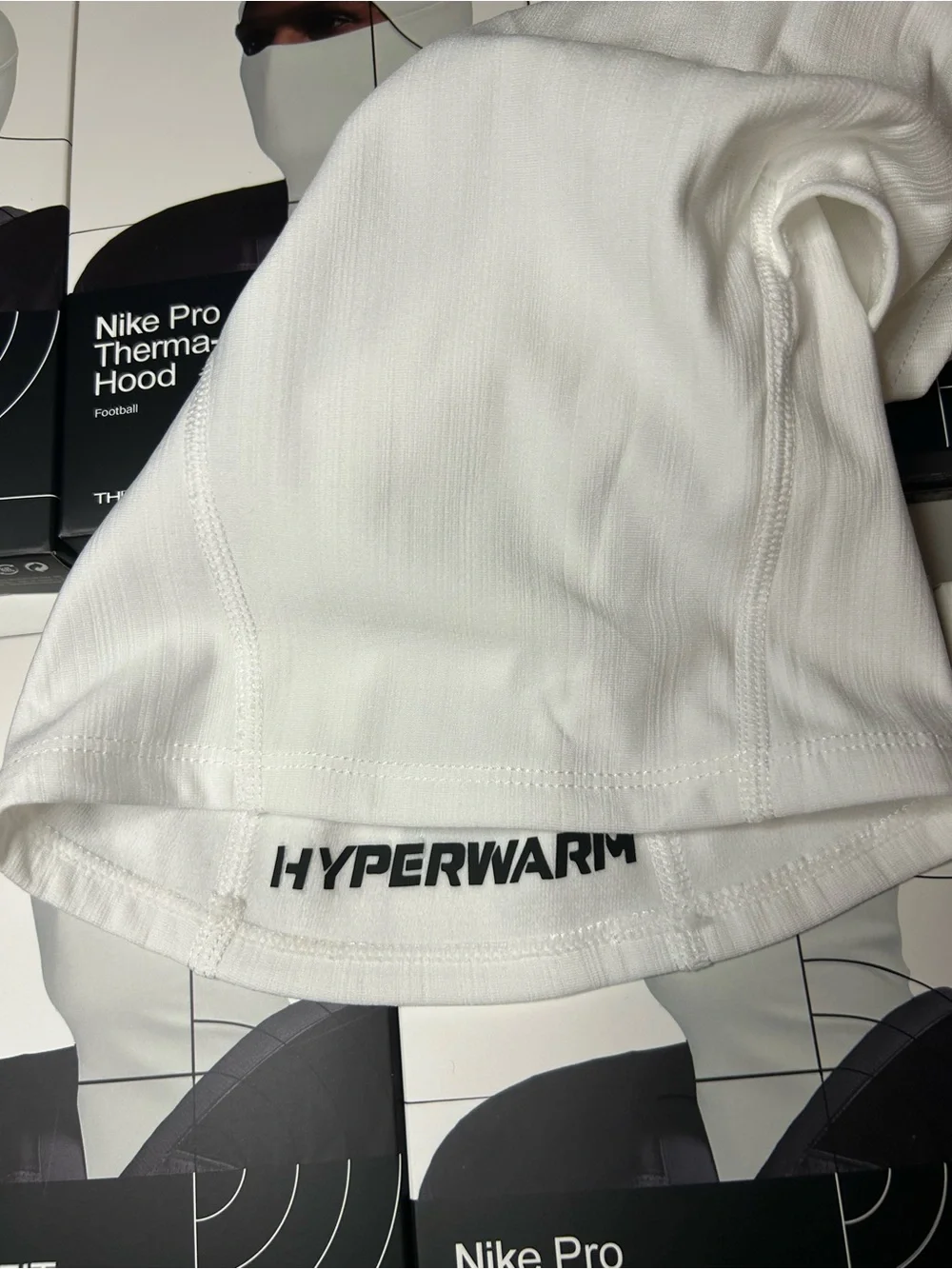Nike White Performance Training Top with Black Logo Badge